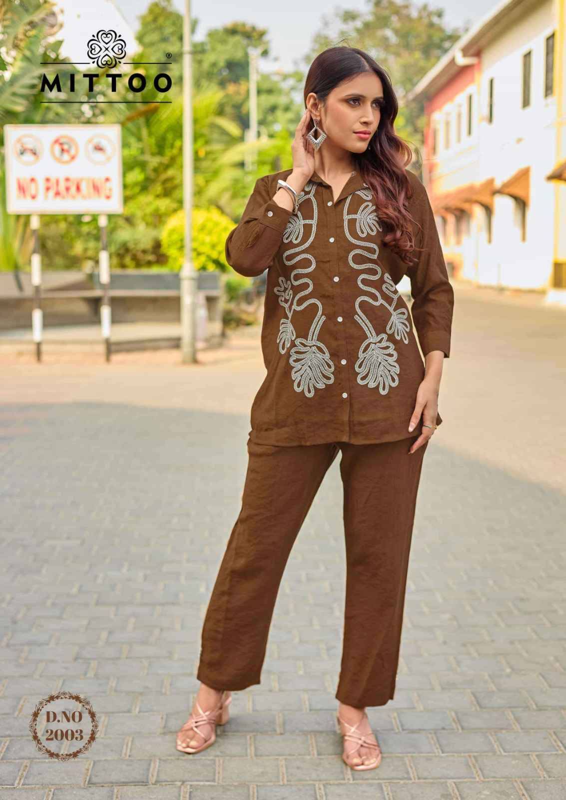 FANTASY By MITTOO 2001 To 2006 Series Designer Collection Viscose Crap Co-ord Set At Wholesale Price
